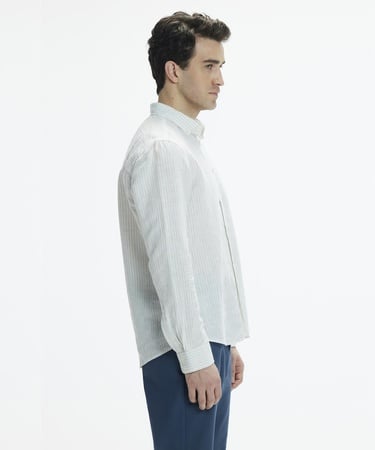  YARGICI Regular Fit Uzun Kollu Keten Gömlek