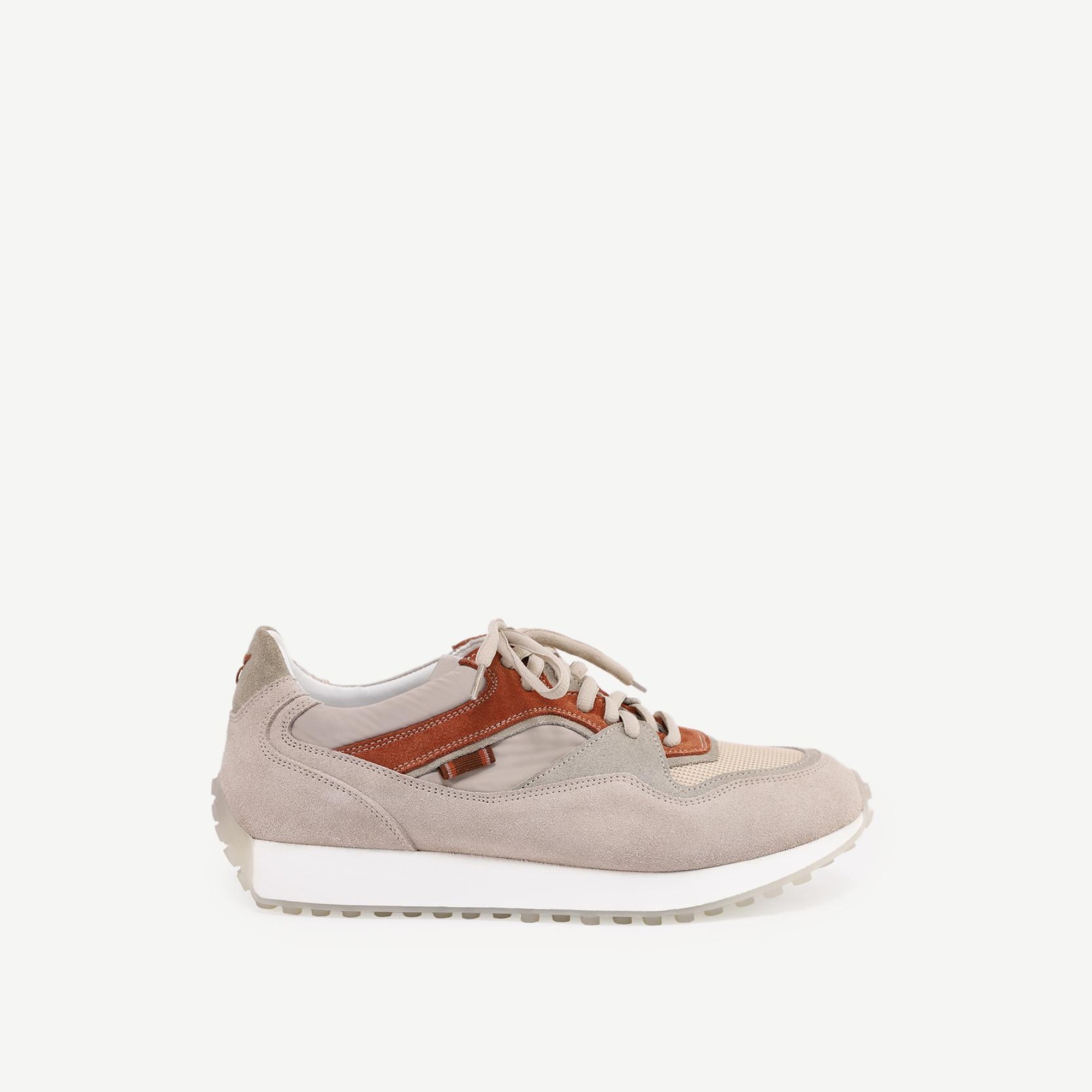 YARGICI Kumaş Detaylı Deri Sneaker