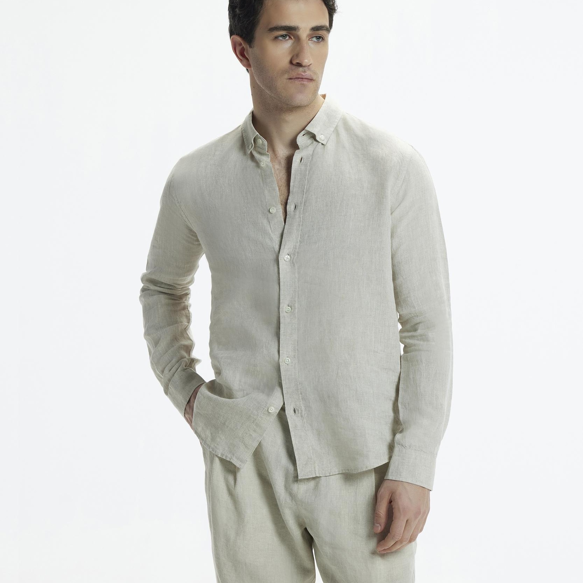 Regular Kalıp Yaka Düğmeli Gömlek