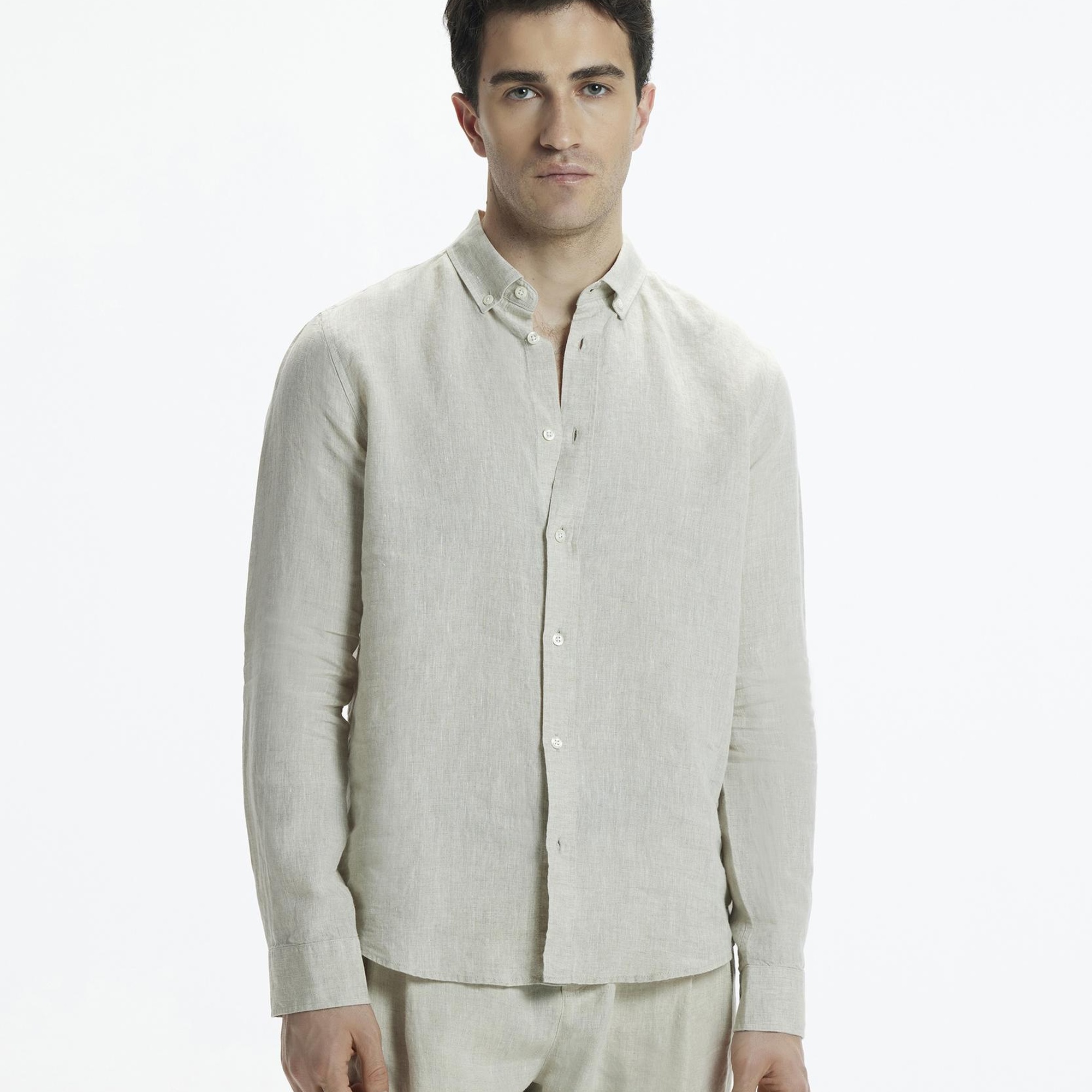 Regular Kalıp Yaka Düğmeli Gömlek