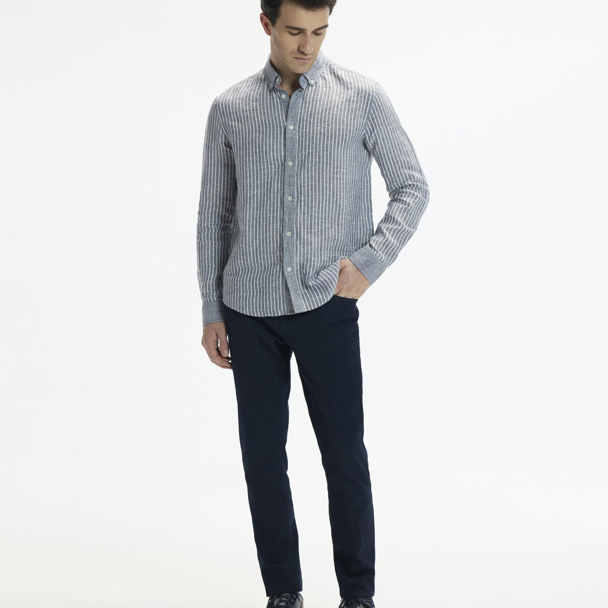 YARGICI Blok Renkli Uzun Kollu Gömlek