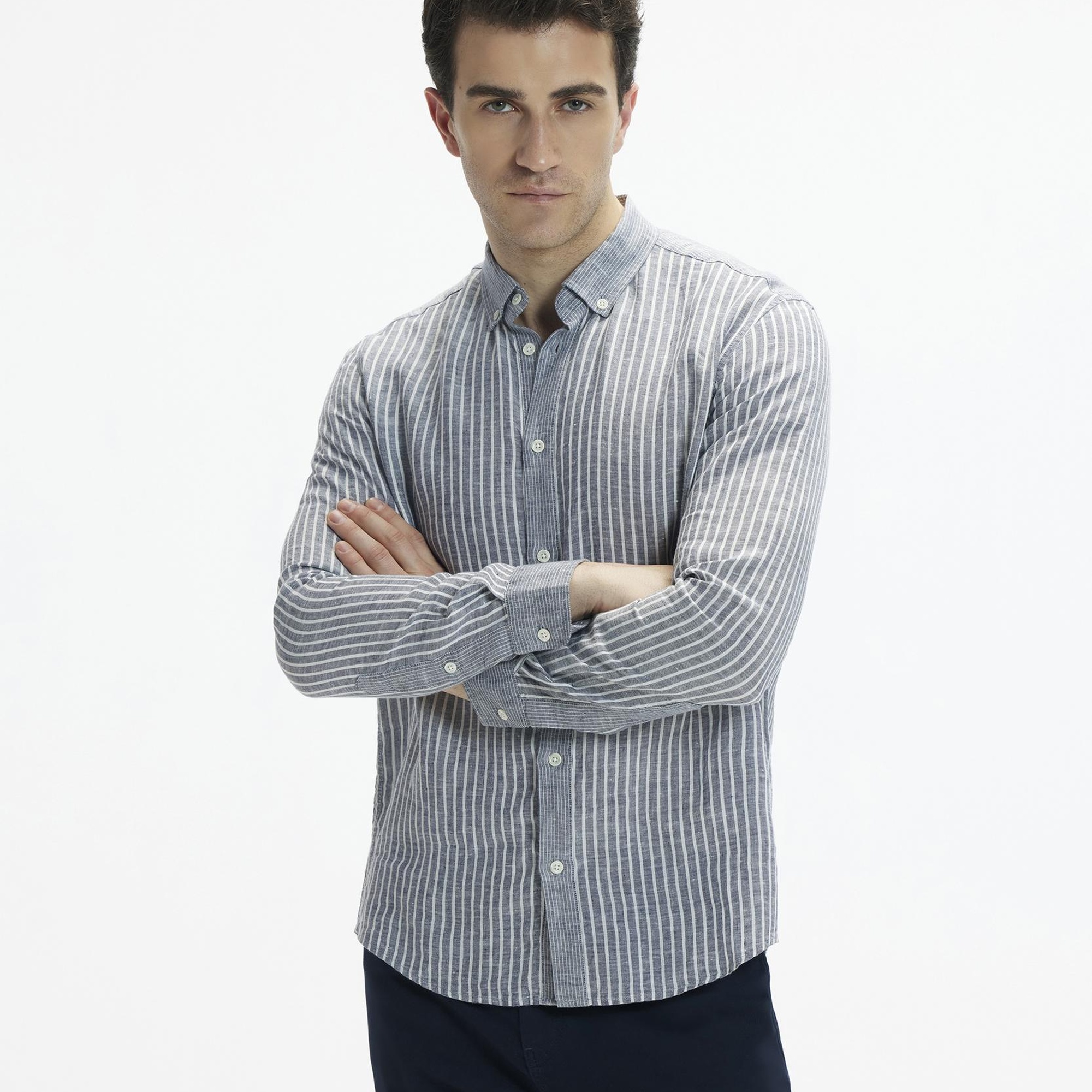 YARGICI Blok Renkli Uzun Kollu Gömlek