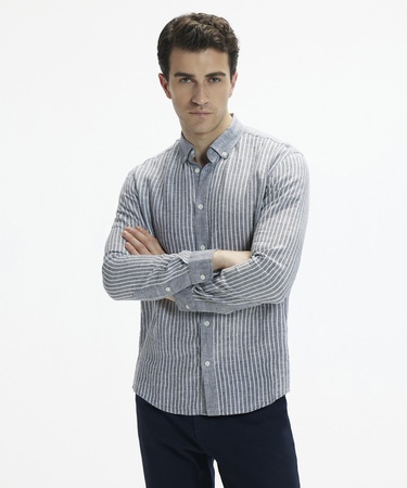  YARGICI Blok Renkli Uzun Kollu Gömlek