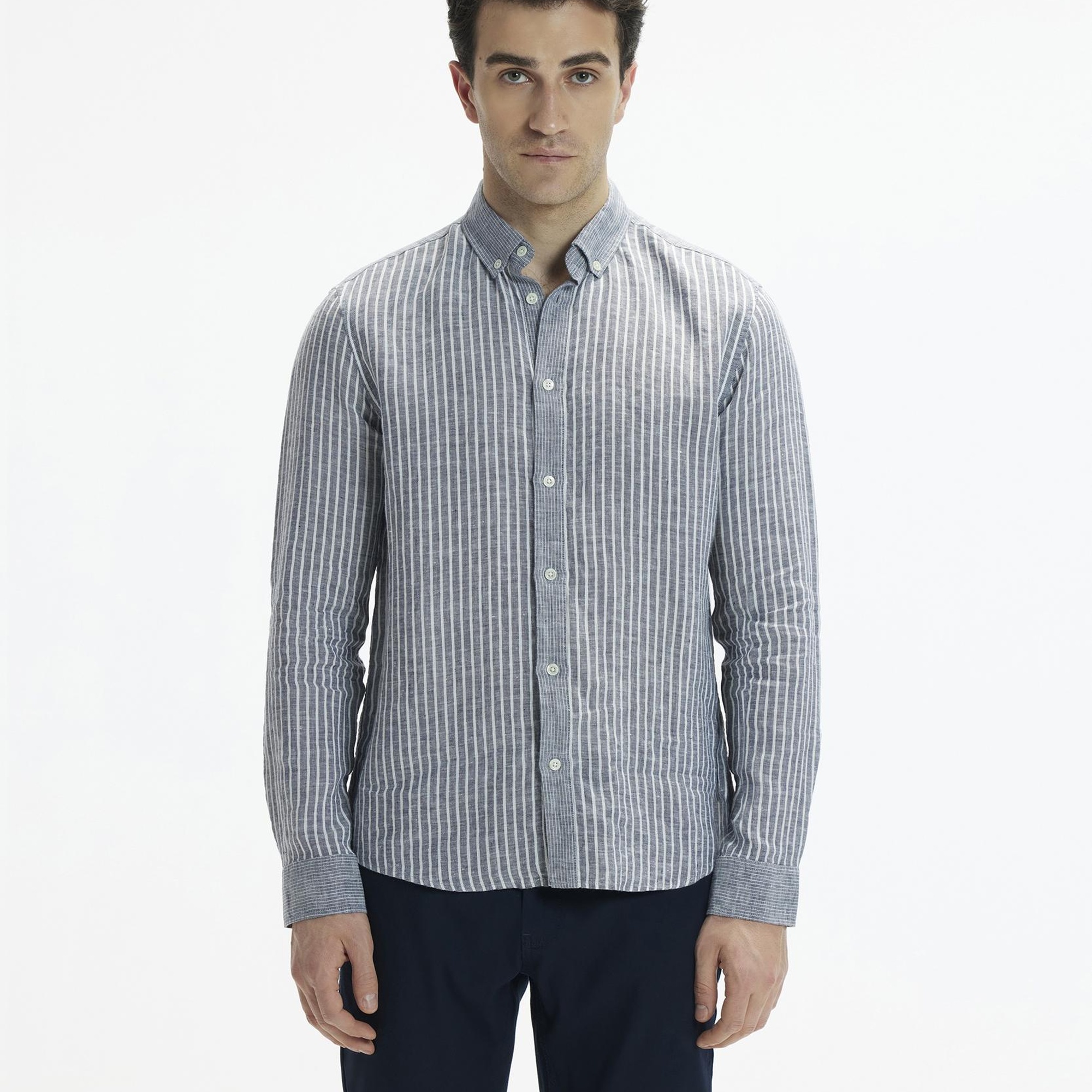 YARGICI Blok Renkli Uzun Kollu Gömlek