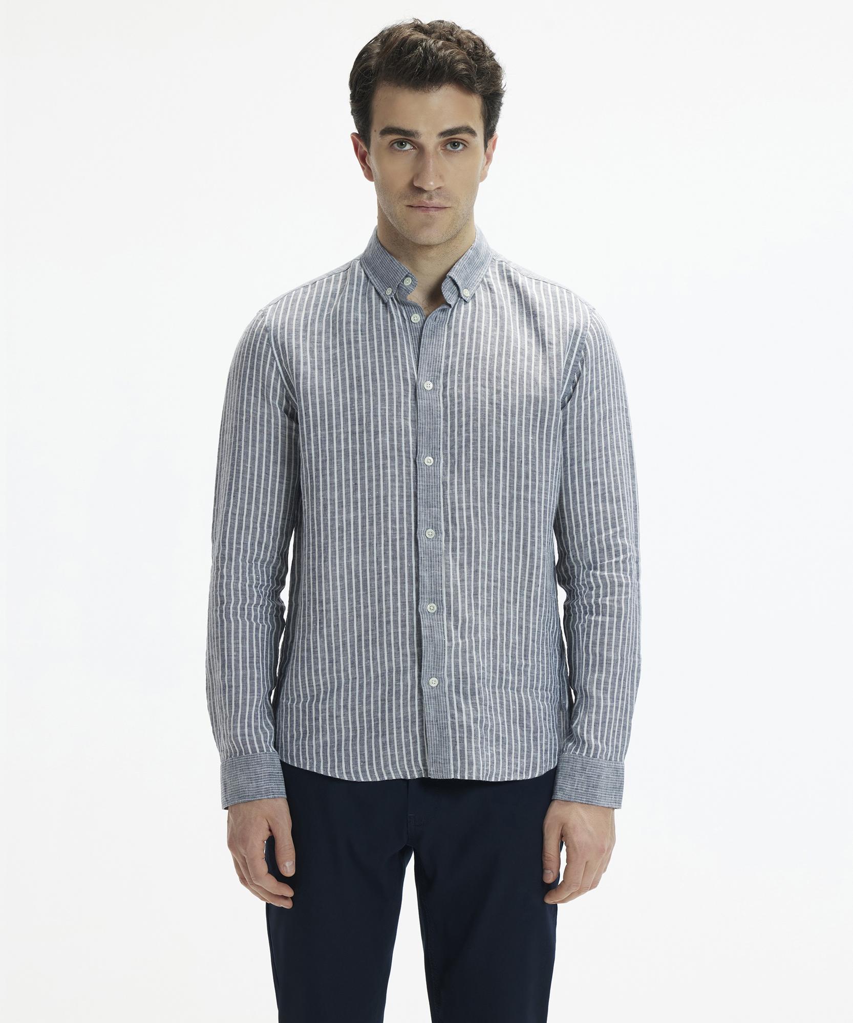  YARGICI Blok Renkli Uzun Kollu Gömlek