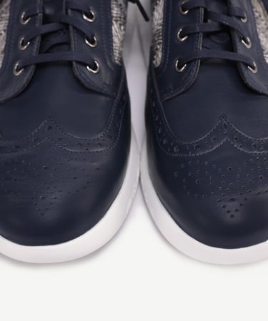  YARGICI Hasır Detaylı Deri Sneakers