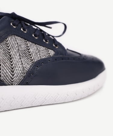  YARGICI Hasır Detaylı Deri Sneakers