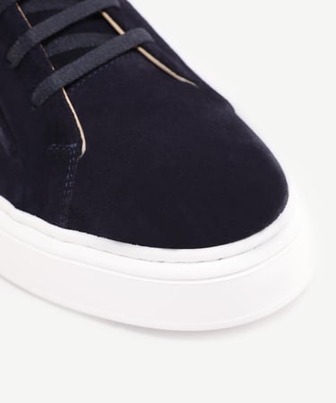  YARGICI Silikon Kabartmanlı Deri Bağlı Sneakers