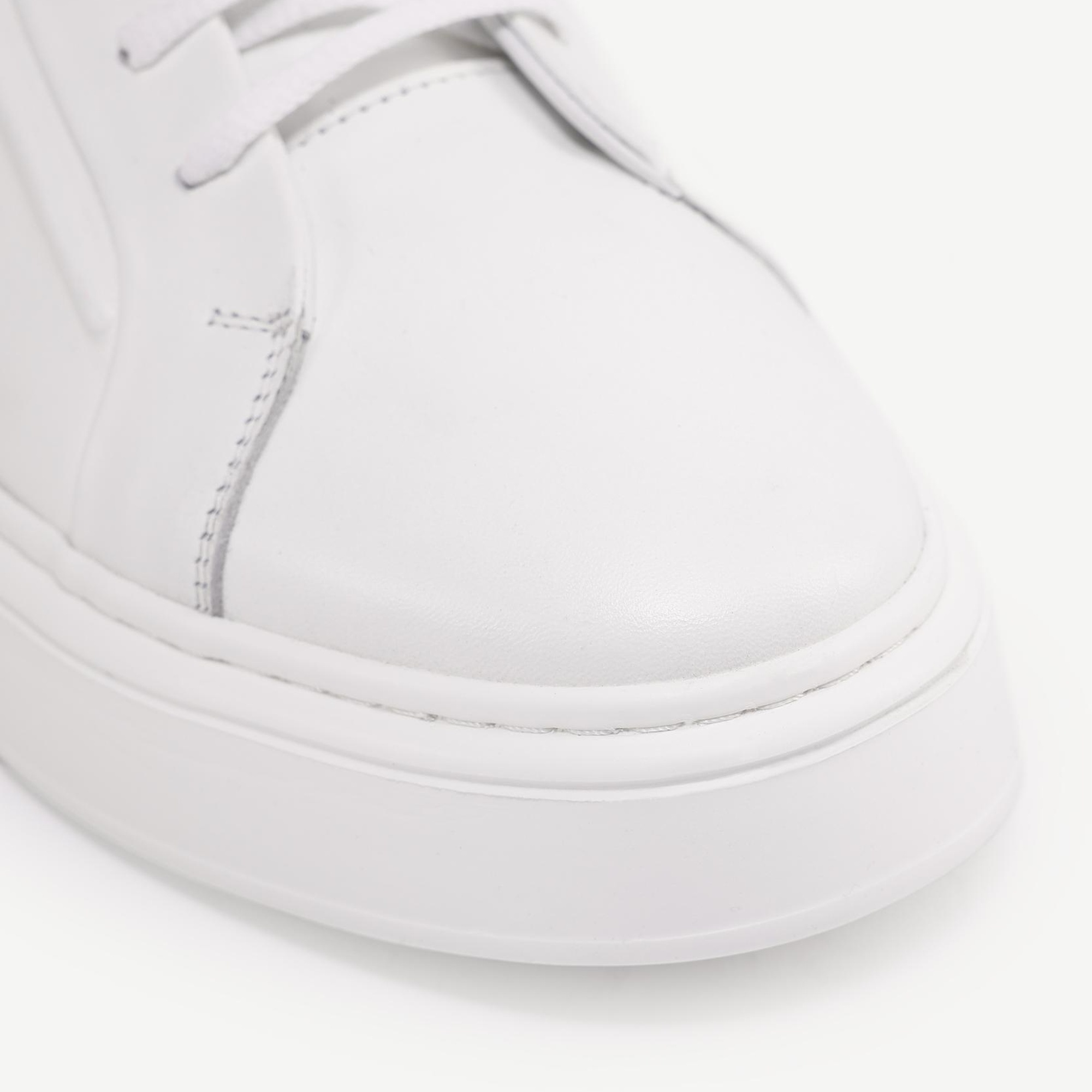 YARGICI Silikon Kabartmanlı Deri Bağlı Sneakers