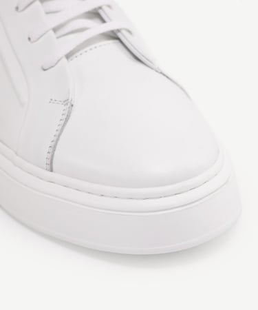  YARGICI Silikon Kabartmanlı Deri Bağlı Sneakers