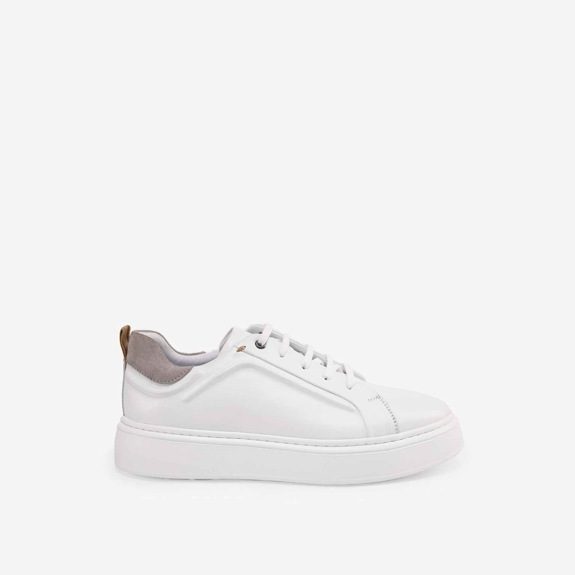 YARGICI Silikon Kabartmanlı Deri Bağlı Sneakers