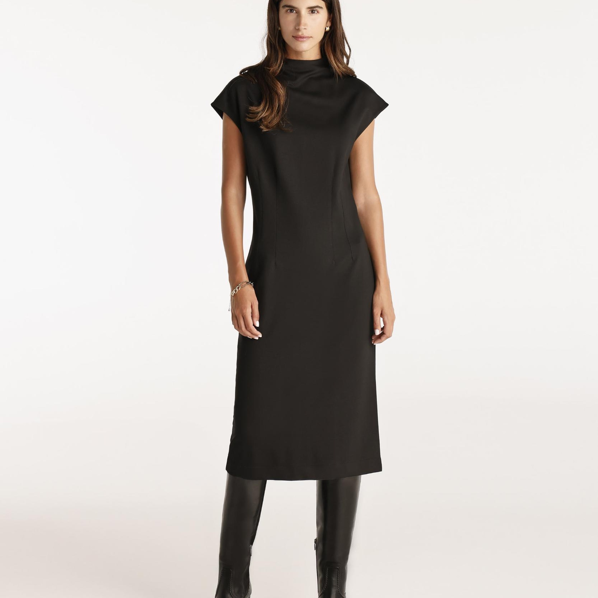 YARGICI Pens Detaylı Midi Boy Elbise