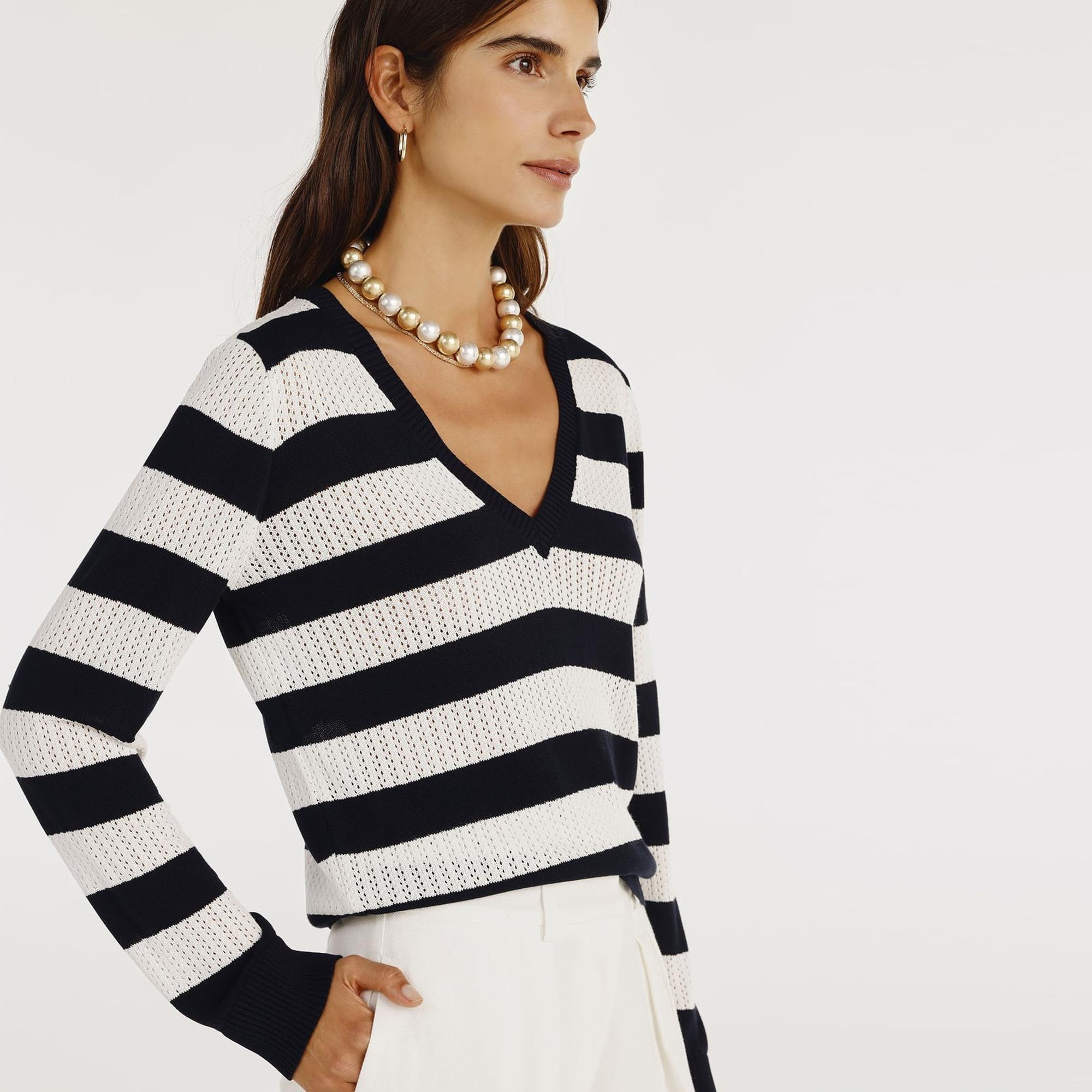 YARGICI V Yaka Uzun Kollu Kazak