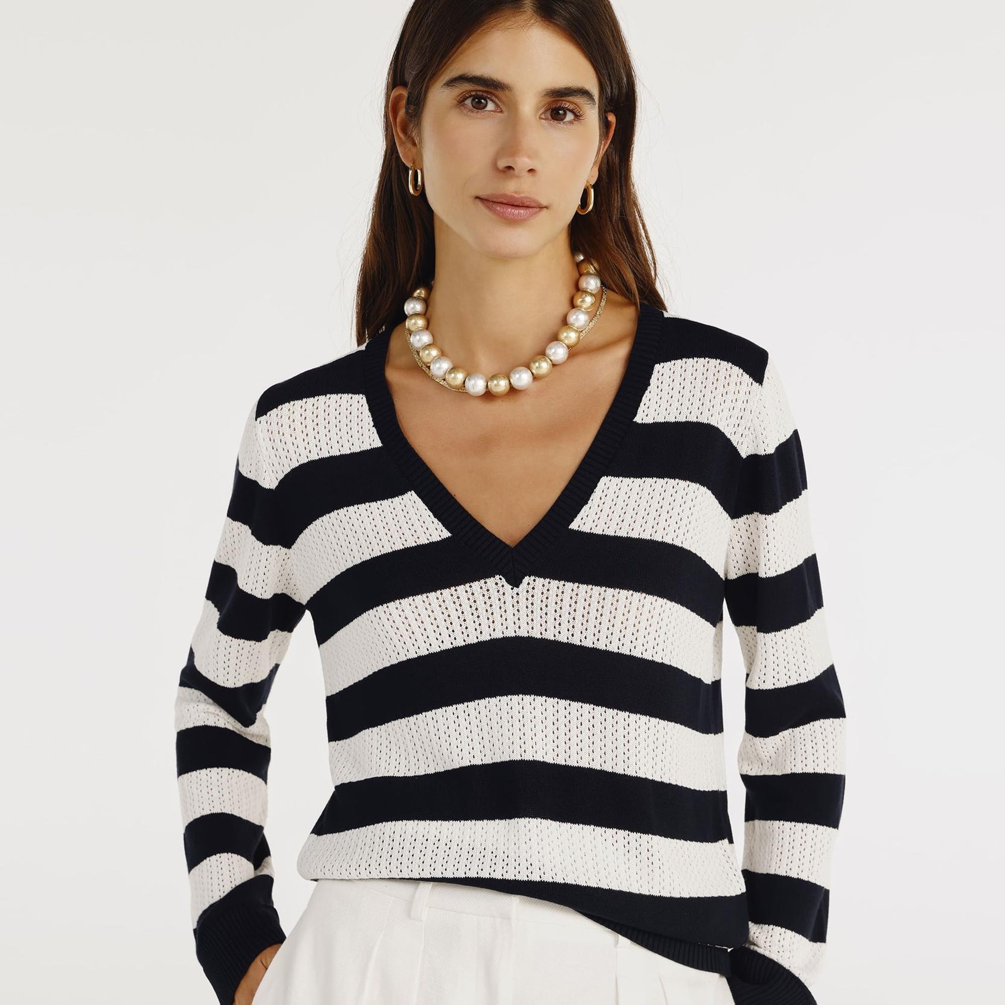 YARGICI V Yaka Uzun Kollu Kazak