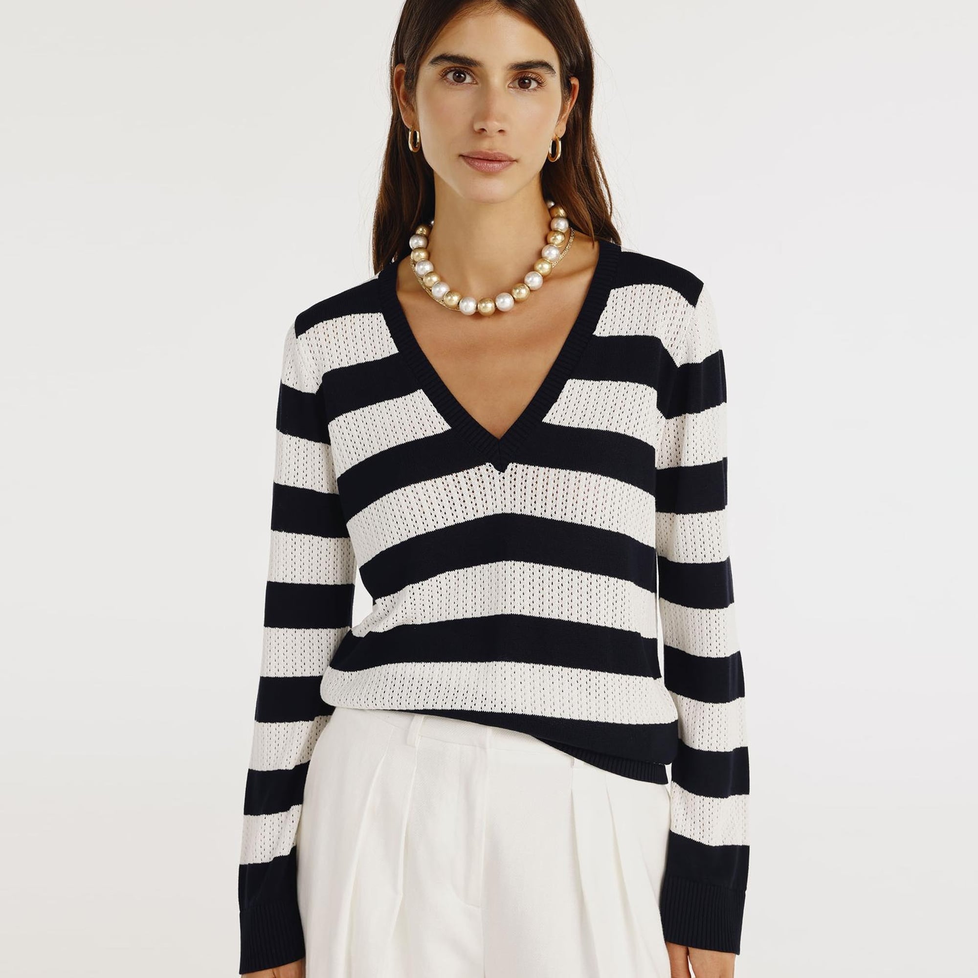 YARGICI V Yaka Uzun Kollu Kazak