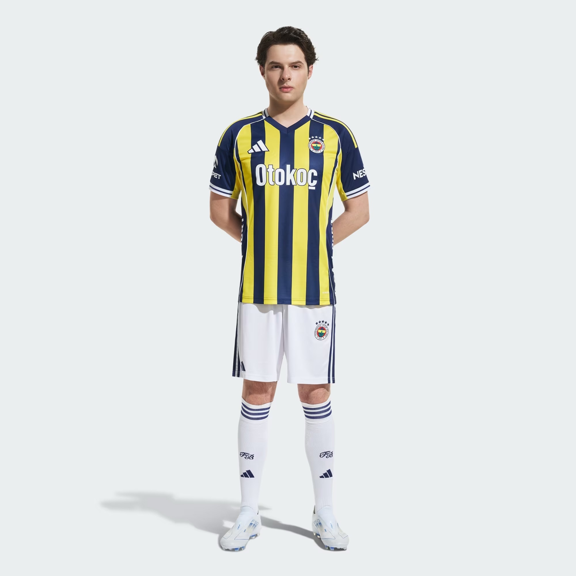 adidas Fenerbahçe 25-26 Erkek Beyaz İç Saha Futbol Şortu