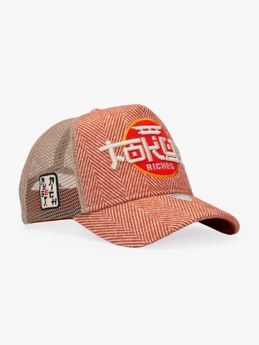  RustandRich Kadın Erkek Kiremit Trucker Şapka-City's Collection-Tokyo