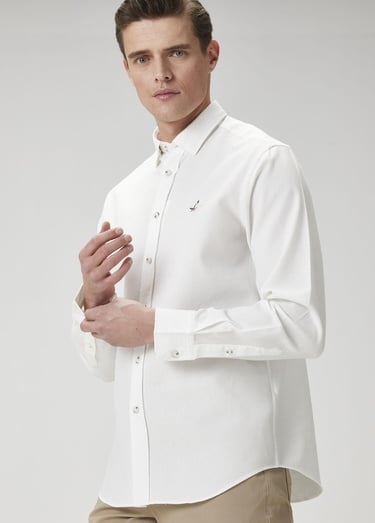  Beymen Club Erkek Comfort Fit Beyaz Gömlek