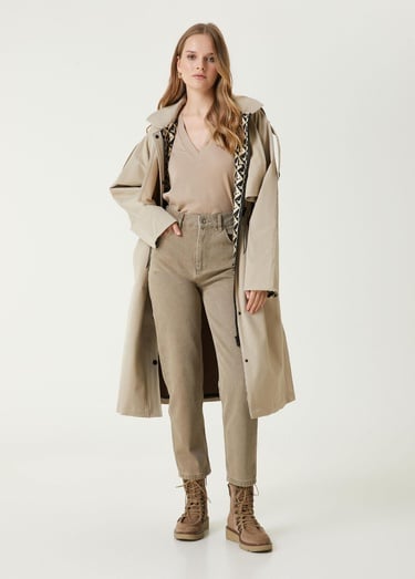  Beymen Club Kadın Bej V Yaka T-shirt