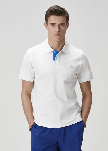  Beymen Club Erkek Comfort Fit Beyaz Polo Yaka T-shirt