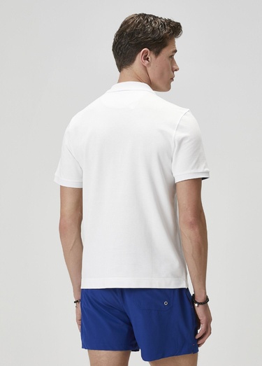  Beymen Club Erkek Comfort Fit Beyaz Polo Yaka T-shirt