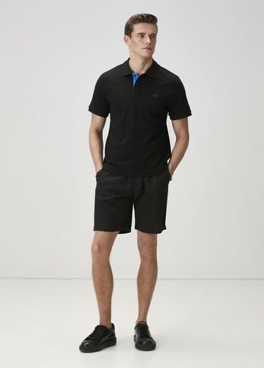  Beymen Club Erkek Comfort Fit Siyah Polo Yaka T-shirt
