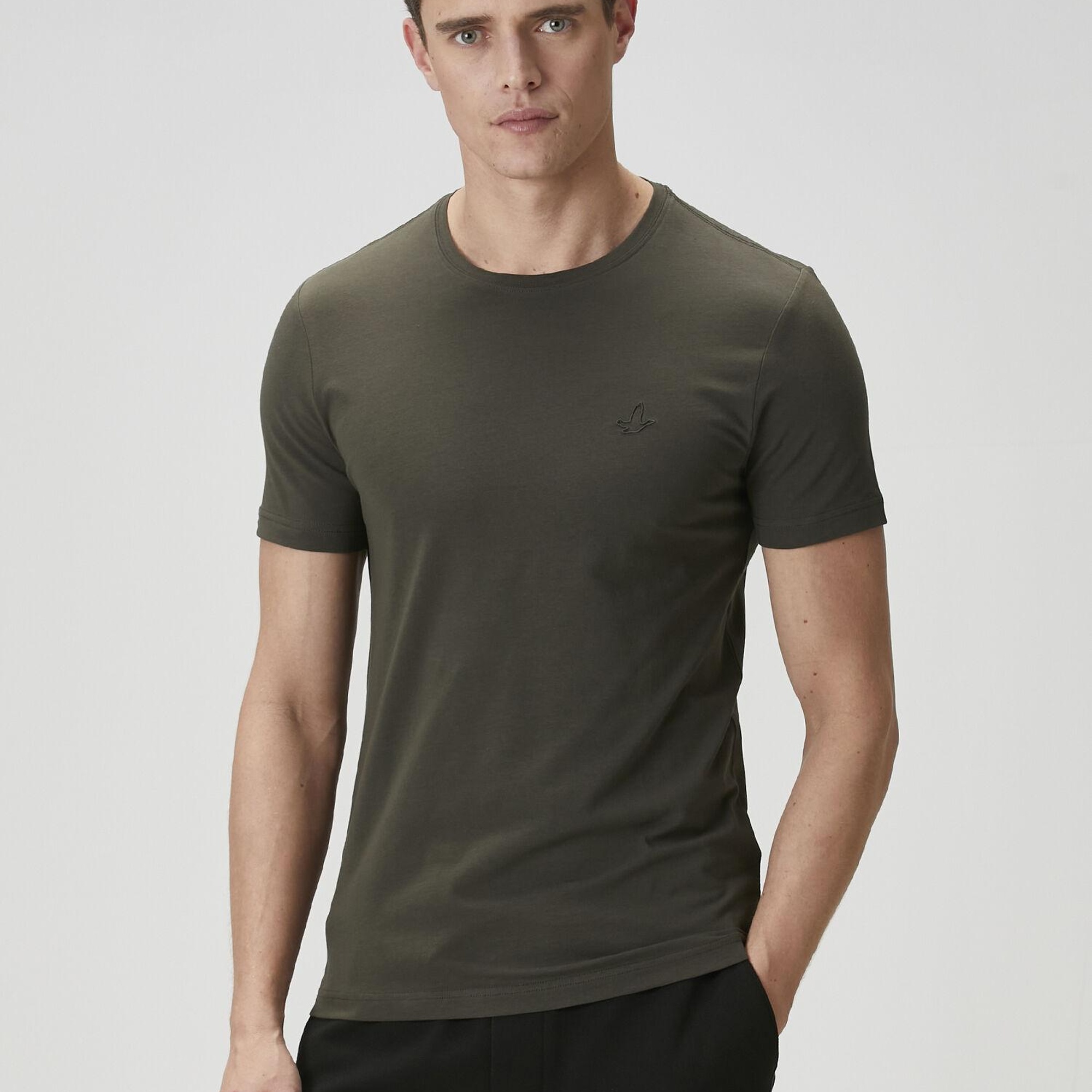 Beymen Club Erkek Haki Basic T-shirt