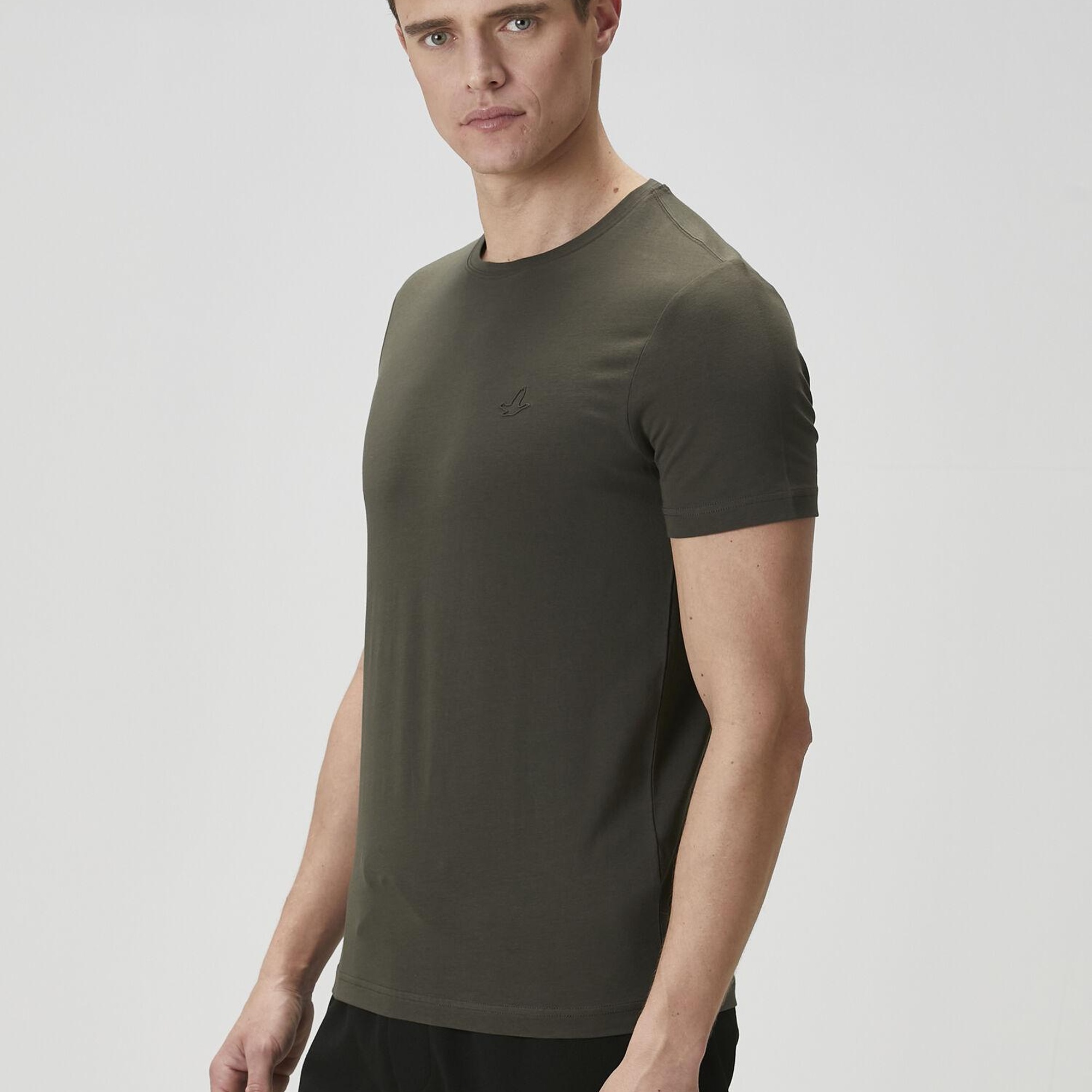 Beymen Club Erkek Haki Basic T-shirt