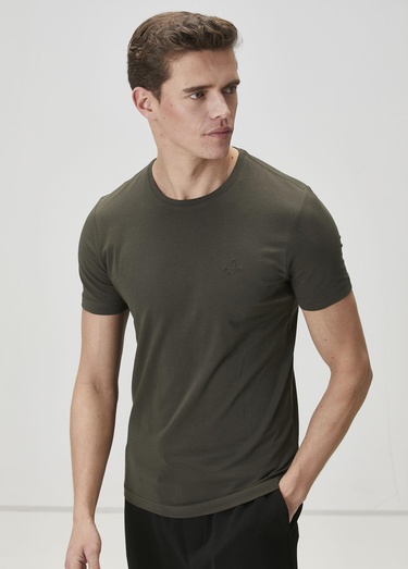  Beymen Club Erkek Haki Basic T-shirt