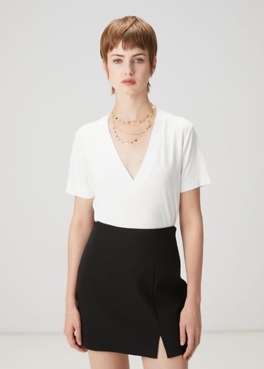  Beymen Club Kadın Beyaz Basic T-shirt