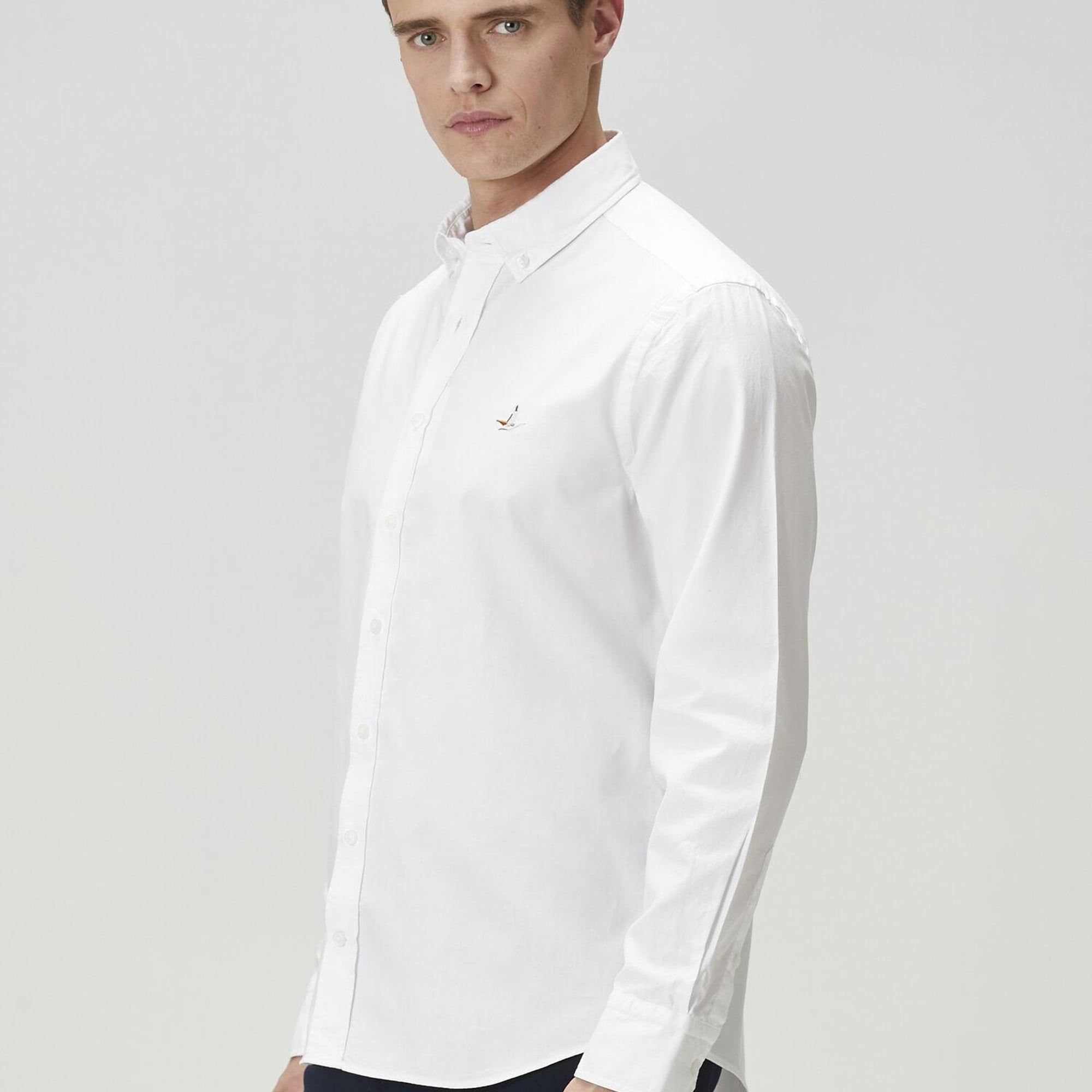 Beymen Club Erkek Comfort Fit Beyaz Oxford Gömlek