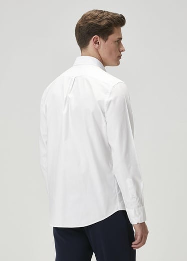  Beymen Club Erkek Comfort Fit Beyaz Oxford Gömlek