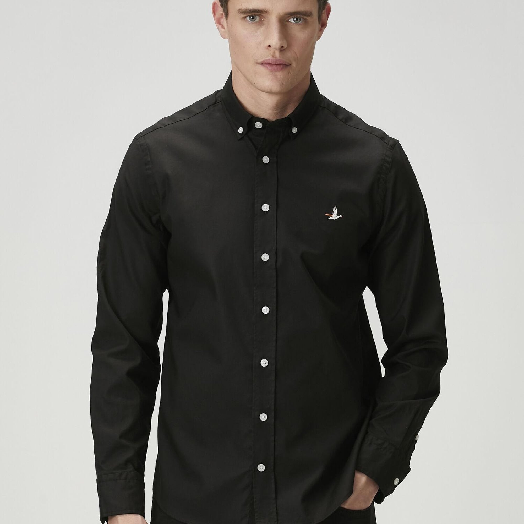 Beymen Club Erkek Comfort Fit Siyah Oxford Gömlek