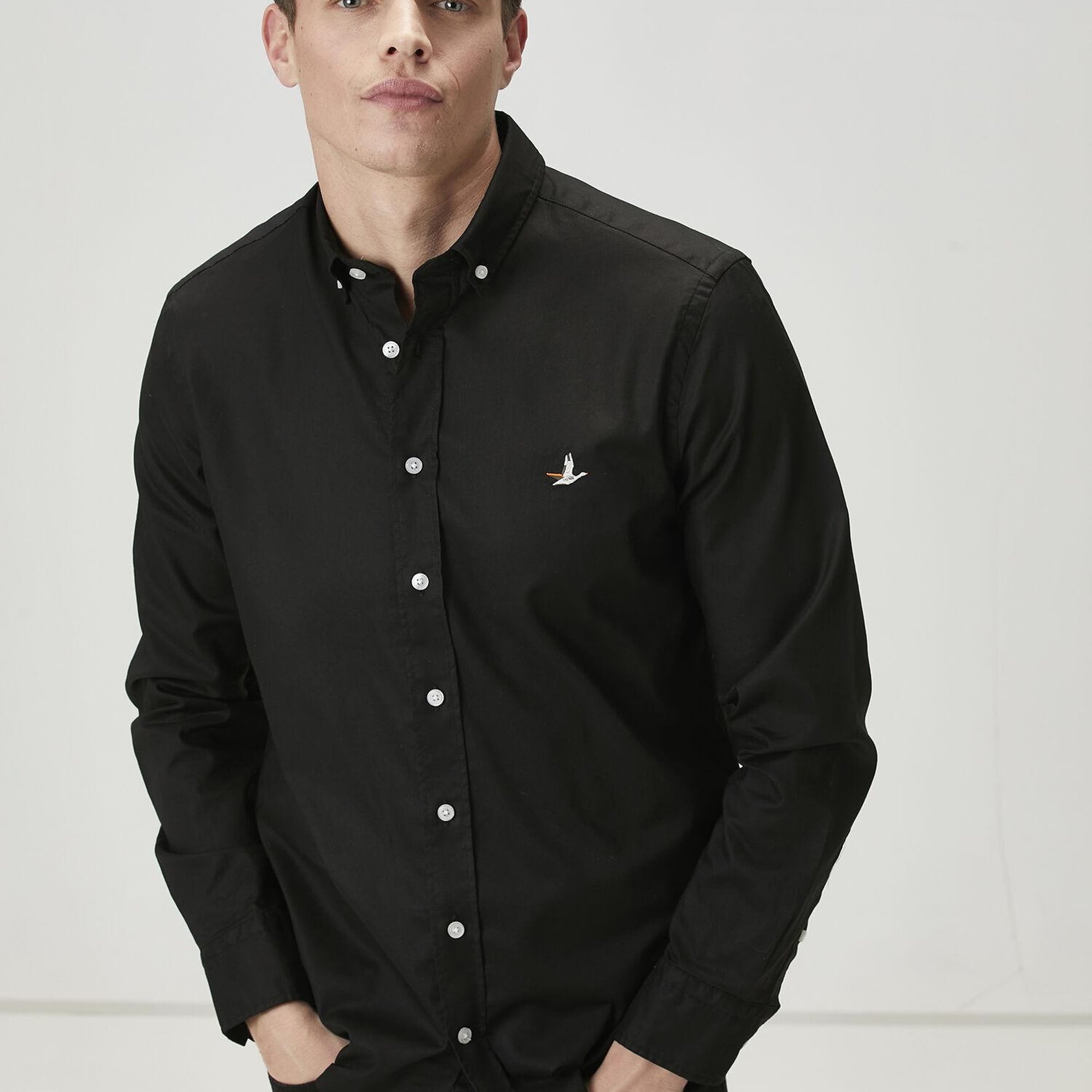 Beymen Club Erkek Comfort Fit Siyah Oxford Gömlek