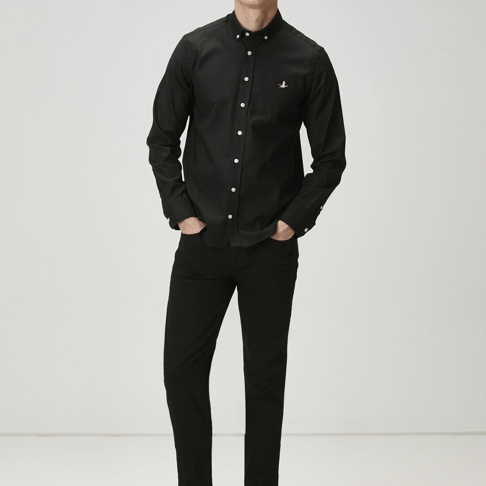 Beymen Club Erkek Comfort Fit Siyah Oxford Gömlek