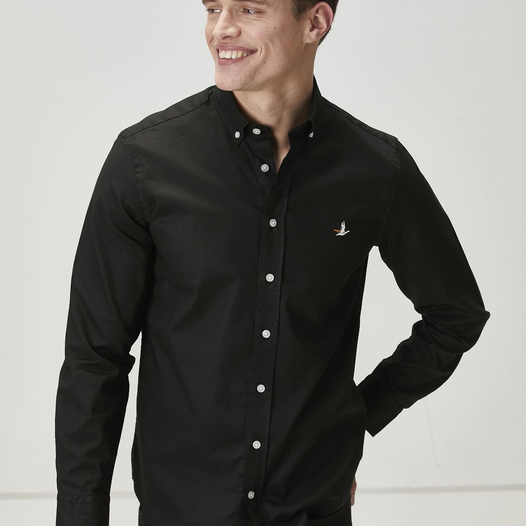 Beymen Club Erkek Comfort Fit Siyah Oxford Gömlek