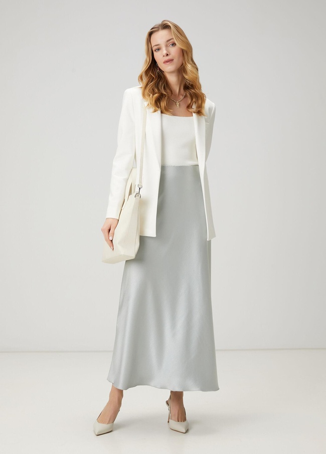  Beymen Club Kadin Mint Maksi Saten Etek