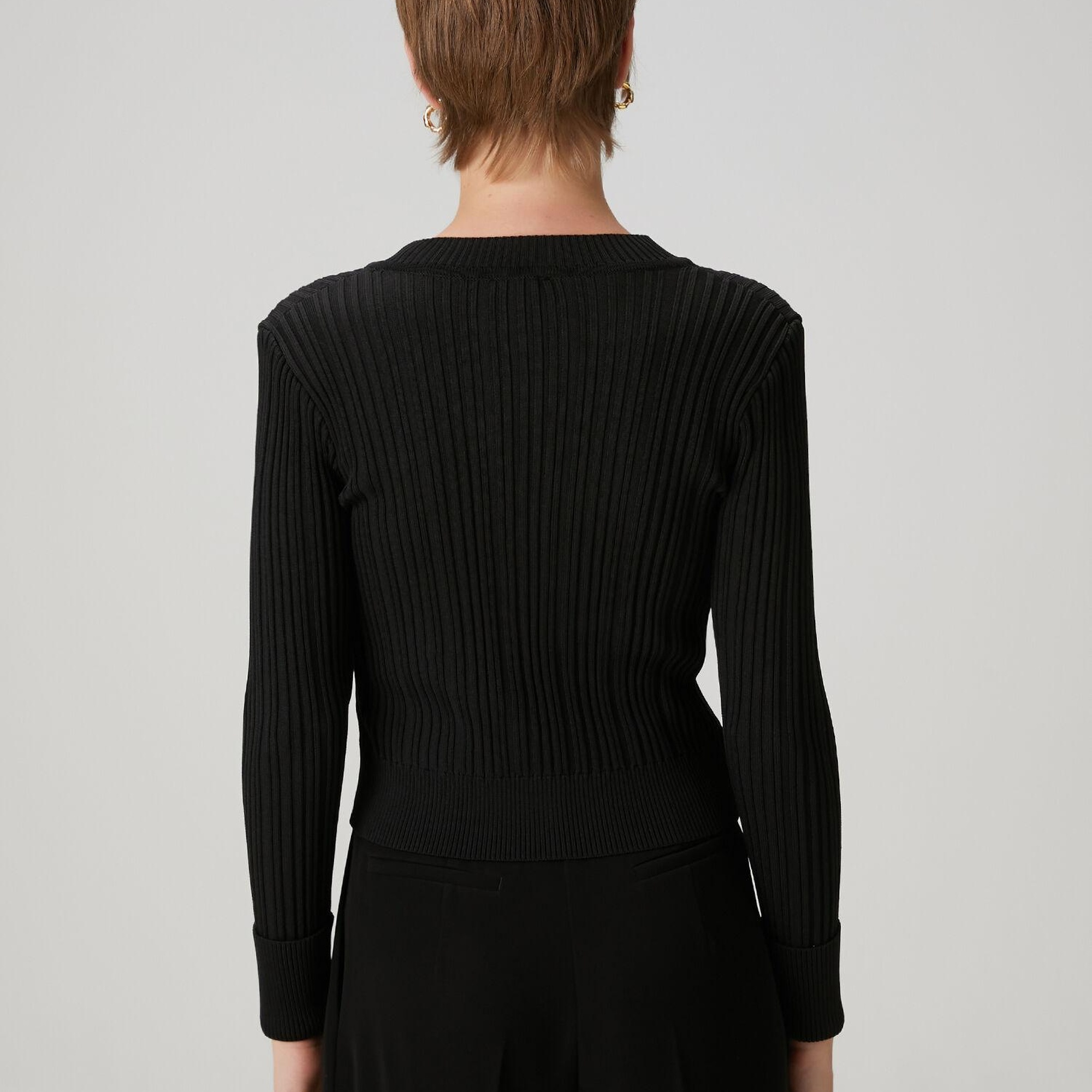 Beymen Club Kadın Siyah Ribli Triko Ceket