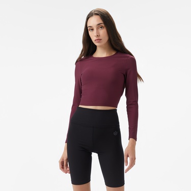  Energetics Olene LS Kadın Bordo Antrenman T-Shirt