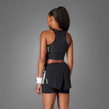  adidas Adizero Running Gel Pocket Crop Kadın Siyah Koşu Atlet