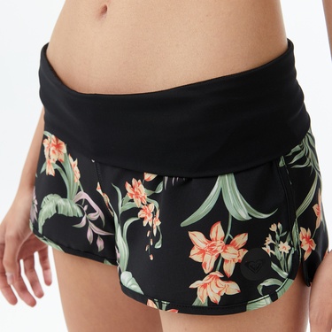  Roxy Endless Summer Printed BS Kadın Siyah Deniz Şortu