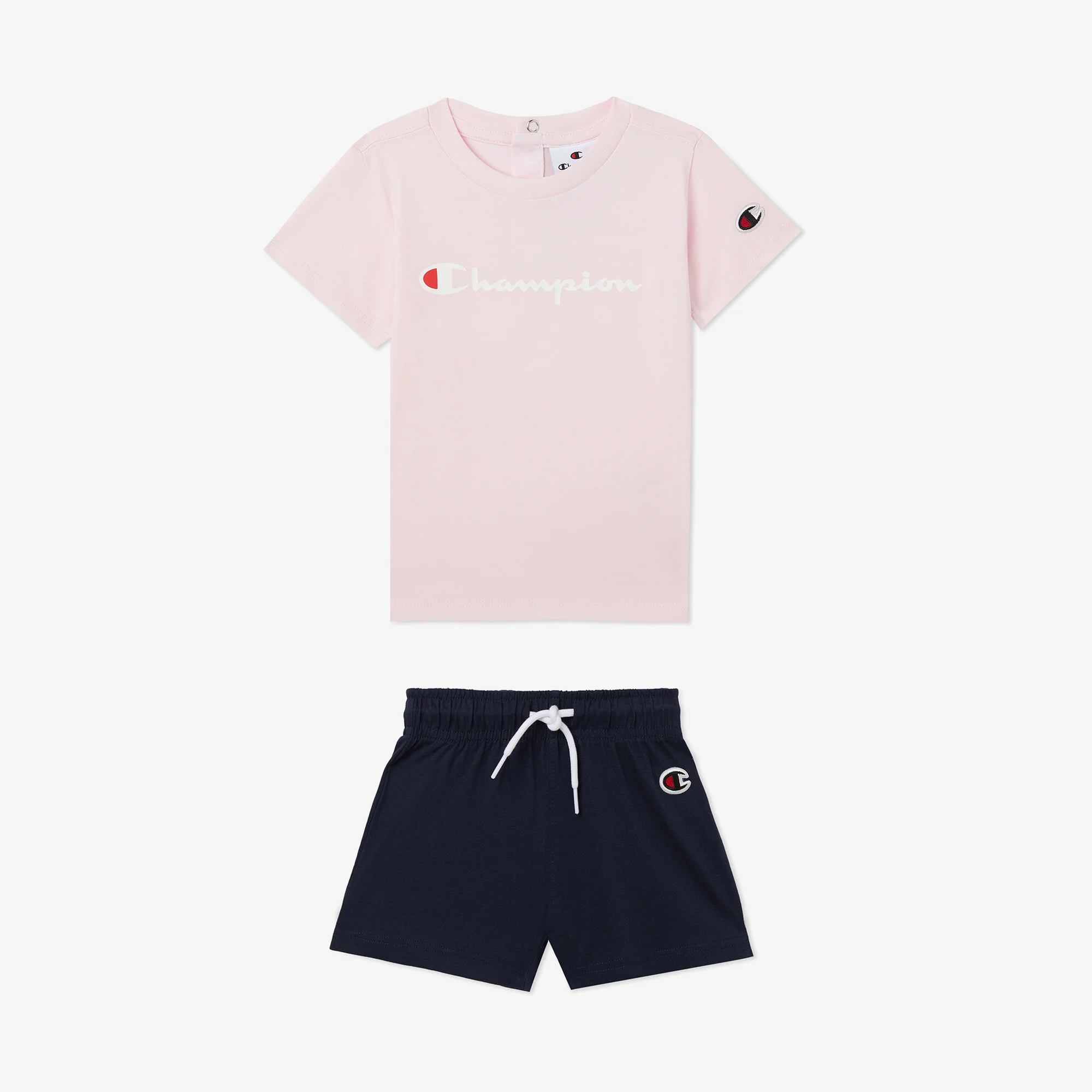 Champion Çocuk Pembe/Lacivert Şort Takımı