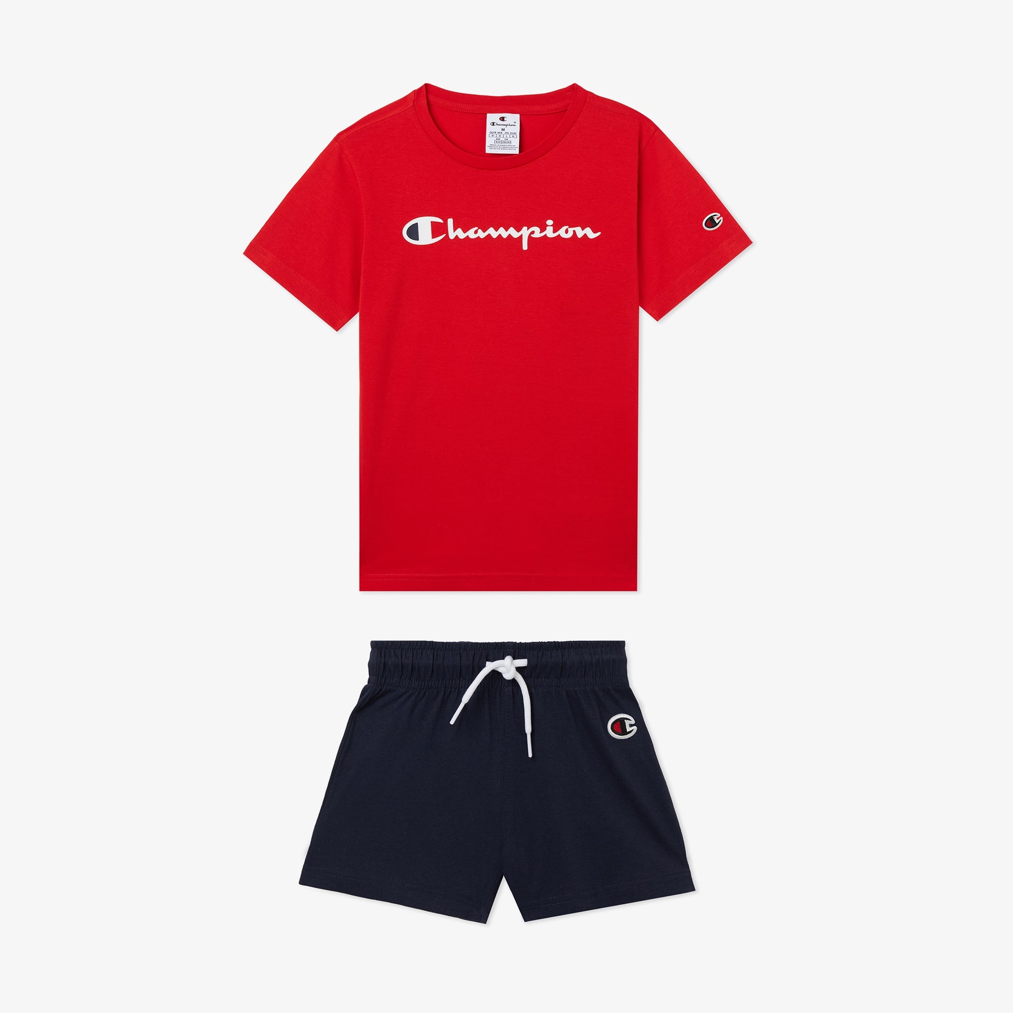 Champion Çocuk Kırmızı/Lacivert Şort Takımı