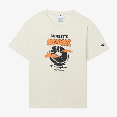  Champion Crewneck Çocuk Beyaz T-Shirt