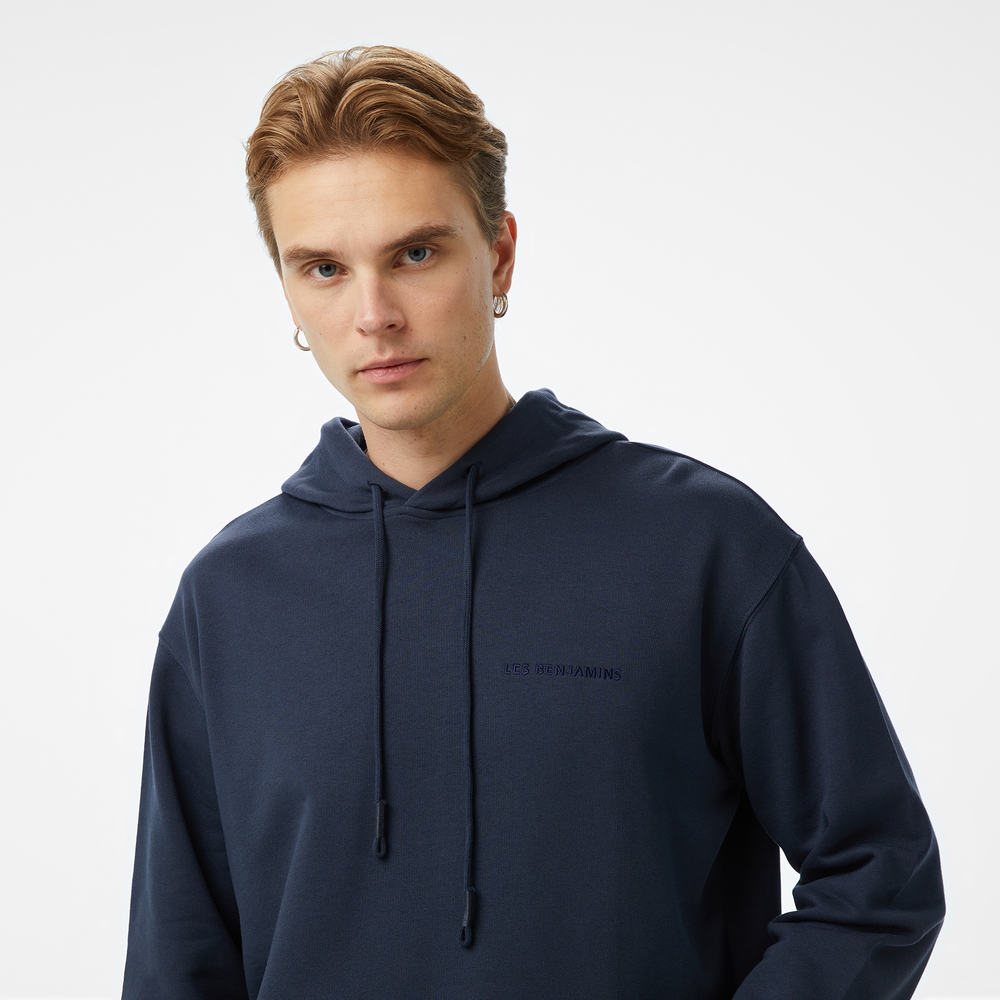 Les Benjamins Essentials Erkek Gri Hoodie