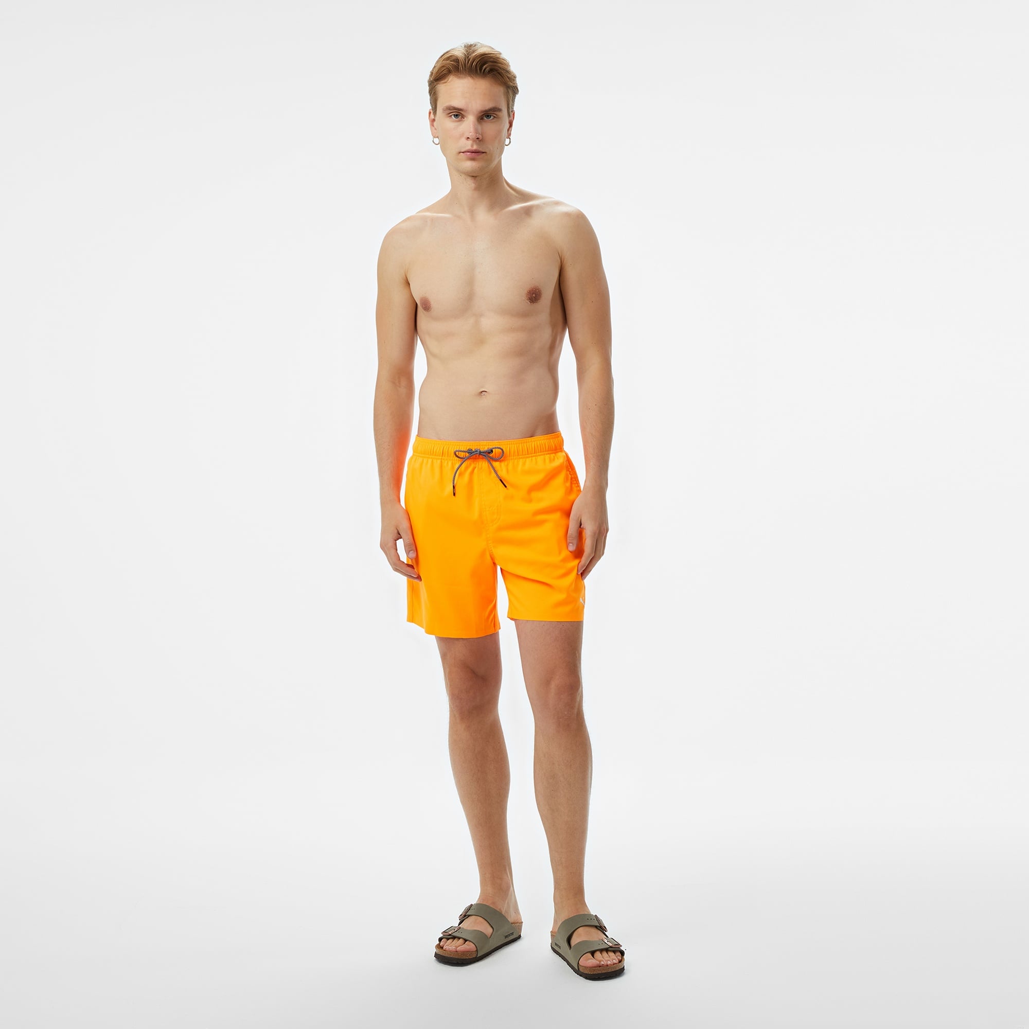 Puma Medium Length Erkek Turuncu Deniz Şortu