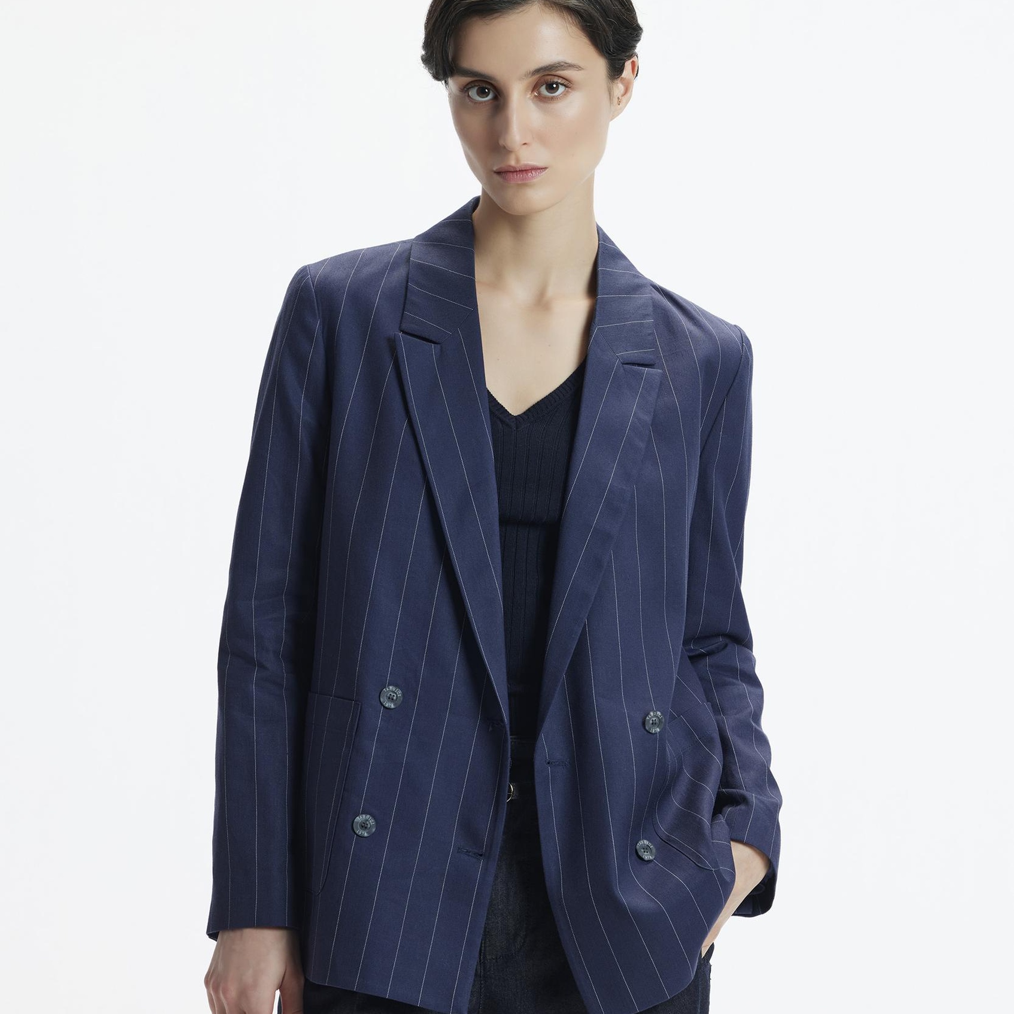 YARGICI Kruvaze Kapama Bol Kesim Ceket