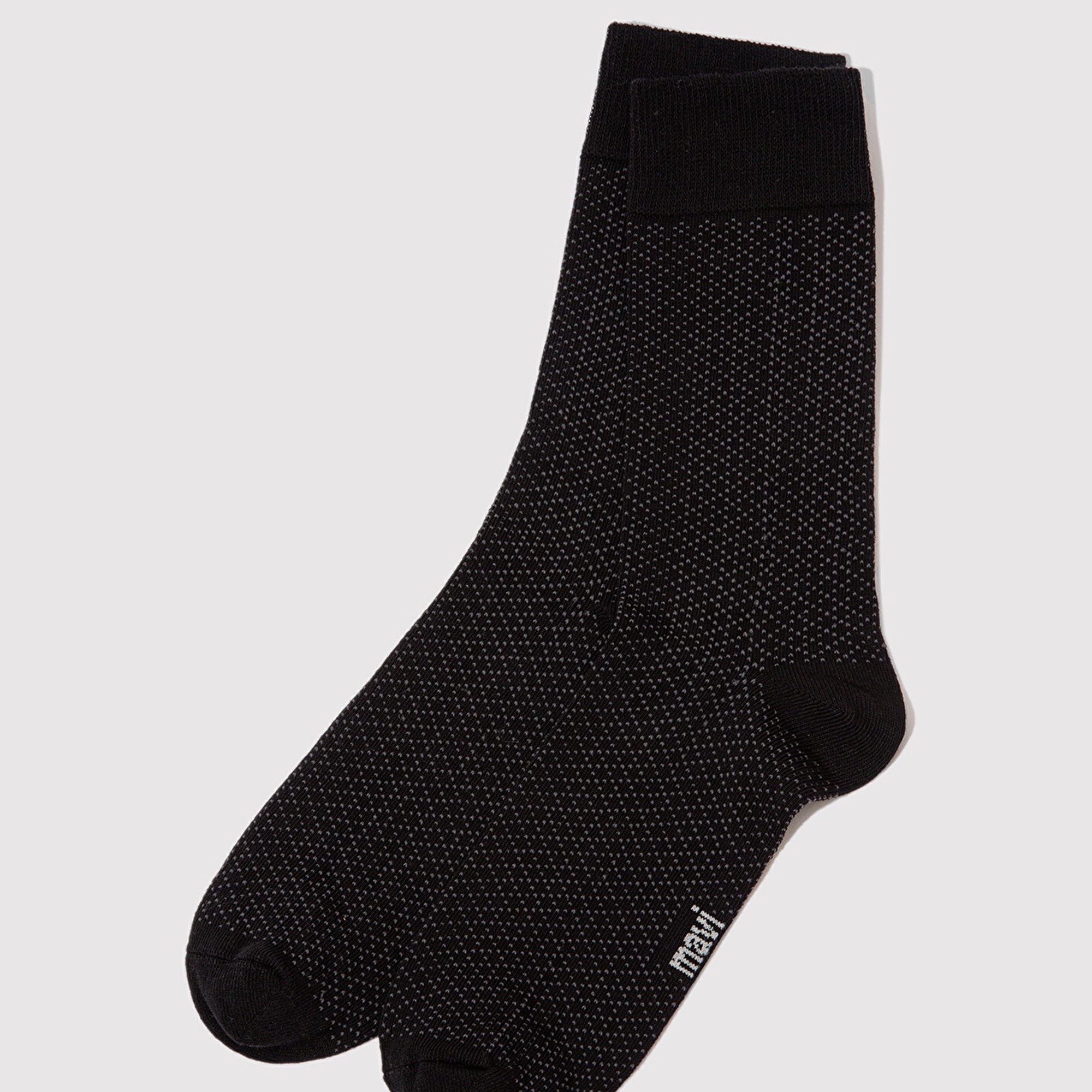 Mavi Desenli Siyah Soket Çorap 0911581-900