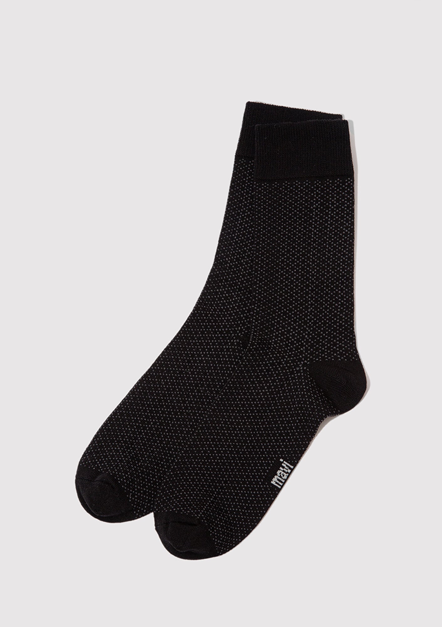  Mavi Desenli Siyah Soket Çorap 0911581-900