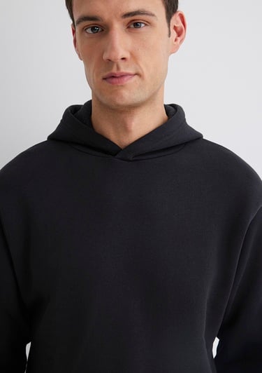  Mavi Kapüşonlu Siyah Basic Sweatshirt 0S10275-900